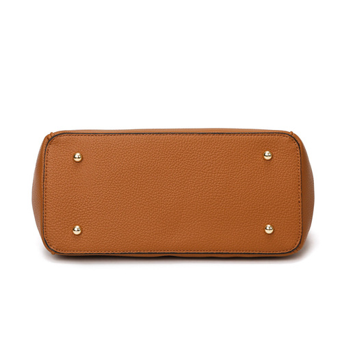 Cross-border women's bags  new European and American retro fashion multi-piece set foreign style handbag lychee pattern single shoulder crossbody bag