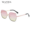 New lady sunglasses metal fashion big frame plain sunglasses LS319 driving anti -strong light glare polarizer