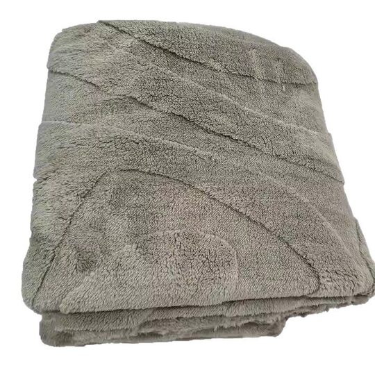 Wholesale warm polyester soft velvet double-sided jacquard sherpa fabric home textile bedding fabric