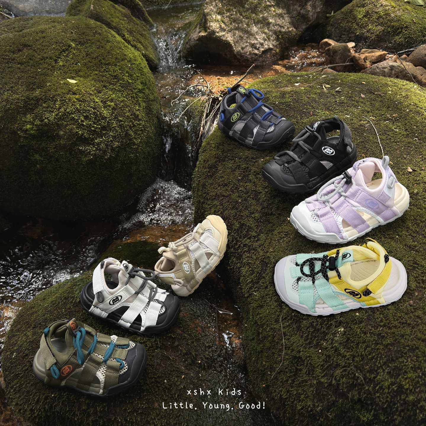 Xshx "Professional River Tracing" Kidsren's Amphibious Beach Outdoor Spring and Summer Sandals Are Non-Slip and Lightweight [Wenzhou Shoes]