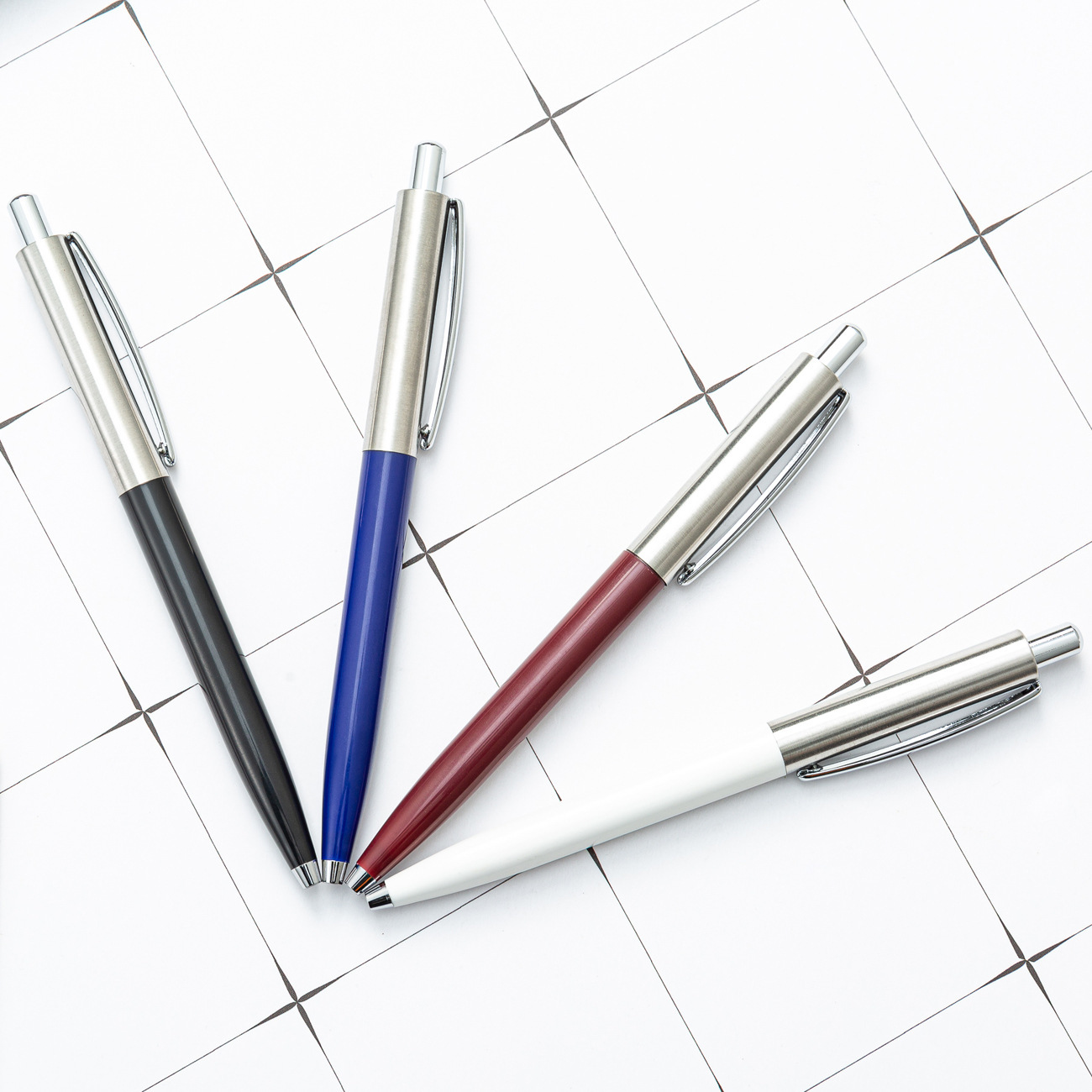 Fuente de fabricación de metal de aluminio bolígrafo bolígrafo de promoción de oficinas comerciales bolígrafo de firma bolígrafo de pulsación bolígrafo