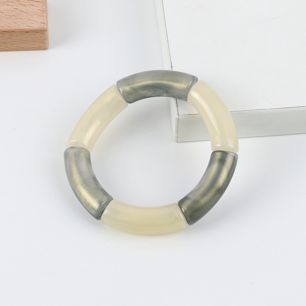 Arylic Chain Material Retro Solid Color Acrylic Bangles Wholesale