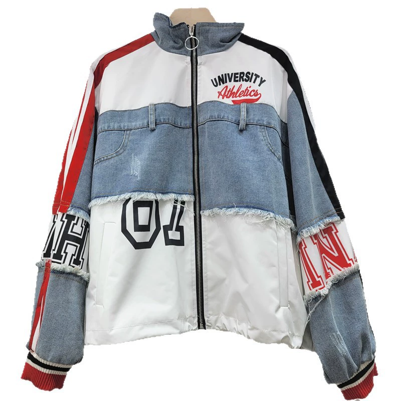 Осеняя модная джинсовая куртка в oversize