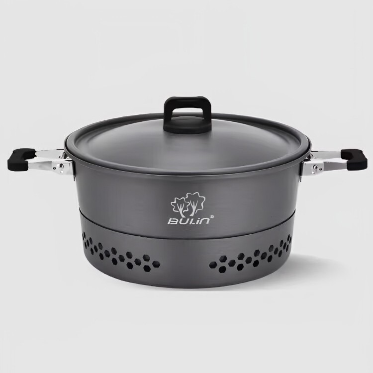 Bulin 6L Soup Pot Hot Pot Frying Wok Portable Full Set Cooking Utensils Camping Picnic Meal Equipment