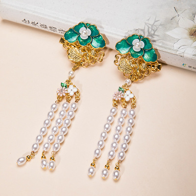 庫存清倉漢服頭飾古風發飾發夾發簪發钗櫻珞項鏈耳環發冠頂簪流蘇