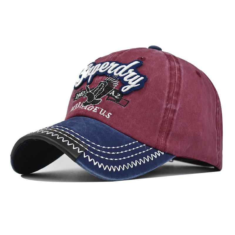 Hombres Básico Águila Bordado Aleros Curvos Gorra De Beisbol display picture 12