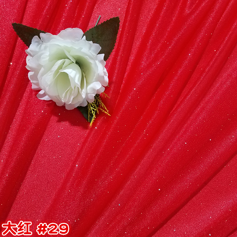 Tejido de gaza de belleza cortina de boda prop telón de fondo cortina de gaza de techo gaza de techo paleta tela de seda perlada