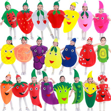 六一节女童服装儿童时装秀水果蔬菜表演服演出衣服幼儿园服饰