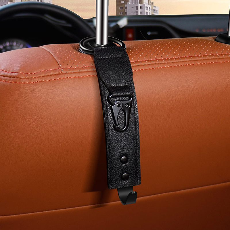 gancho de automóvil mejora de la espalda del asiento del automóvil doble gancho oculto de pieles revueltas en la cola trasera del automóvil para bolsa gancho de almacenamiento