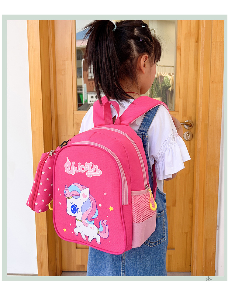 Cute Style Square Shape Large Size Waterproof Dinosaur Cat Holiday School Kids Backpack