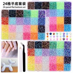 Amazon 人気の 3/4/5mmAB カラー樹脂フラットボトムダイヤモンドゼリーラインストーン DIY 衣類ネイルアートダイヤモンド携帯電話ダイヤモンド