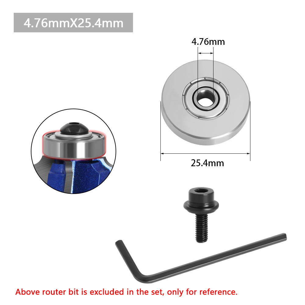 Accesorios de rodamientos superior e inferior de la broca del cojinete vástago del cojinete de fresado accesorios de la bola