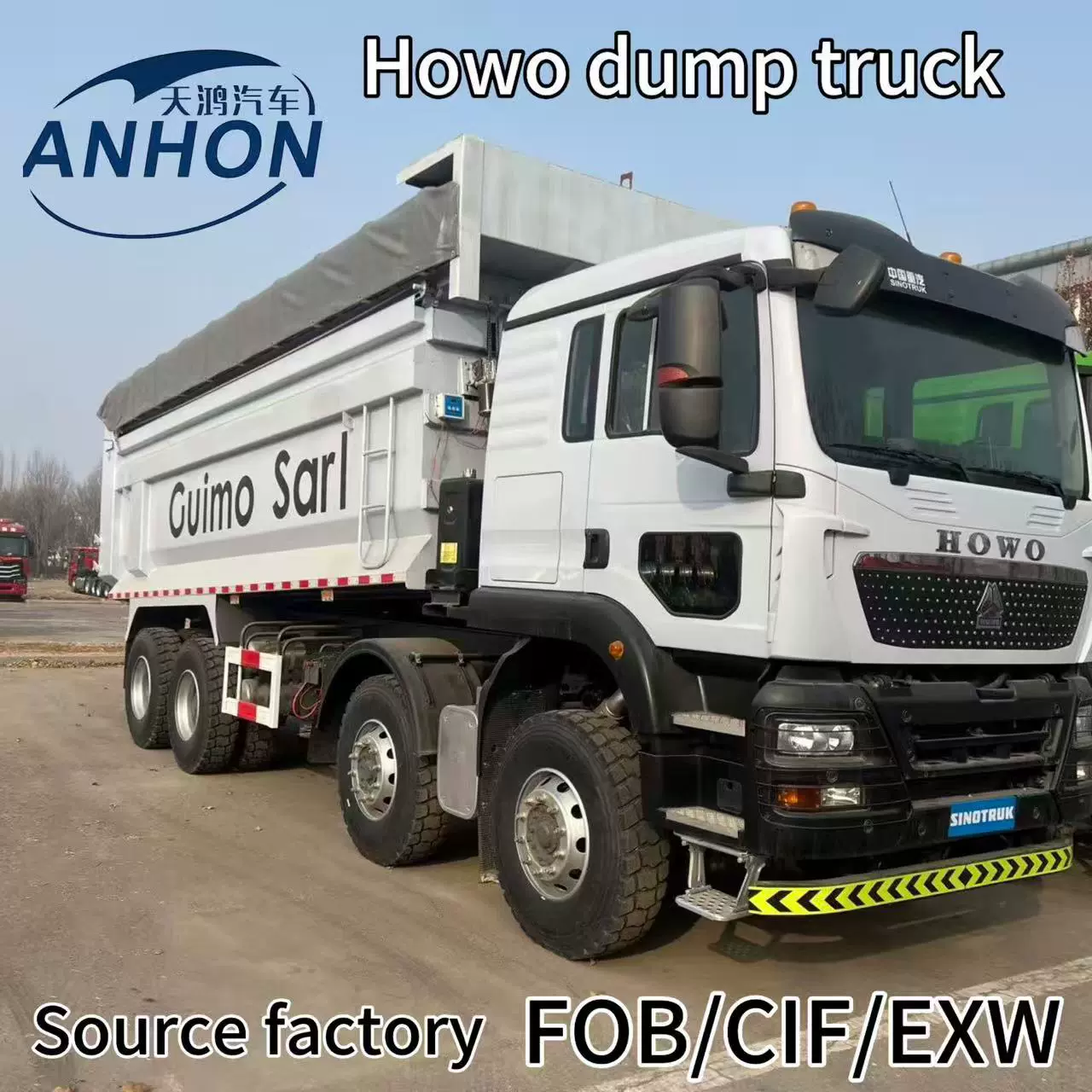 跨境非洲豪沃TX8*4自卸卡车外贸出口HOWO440马力渣土工程运输自卸