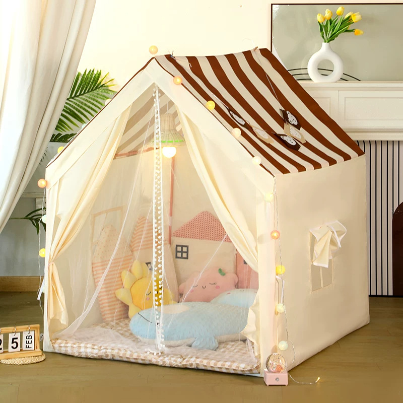 Children's tent indoor toy house for girls, baby sleeping in separate beds, playhouse, birthday gift for girls, princess castle