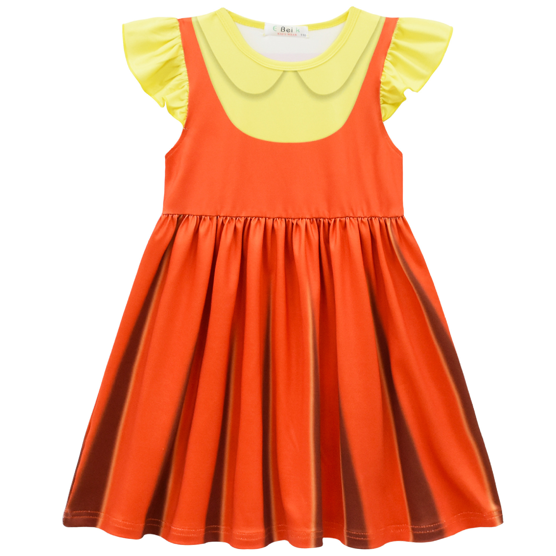 Foreign Trade Spot Cross-Border New Game Girls Skirt Girls Flying Sleeve Dress Kidsren Princess Skirt 2228