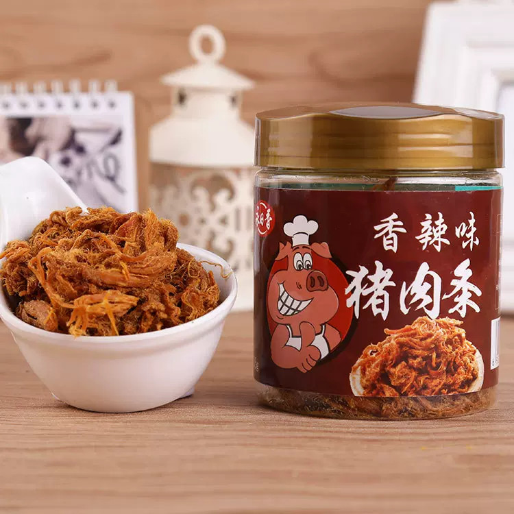 永日香特产罐装猪肉干香辣五香猪肉条即食猪肉脯休闲零食批发