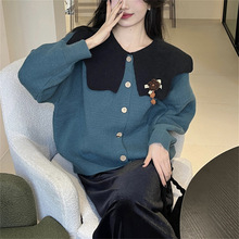 【垛襟】24冬濮院2024新款女式毛衣韩系慵懒风早秋长袖女装