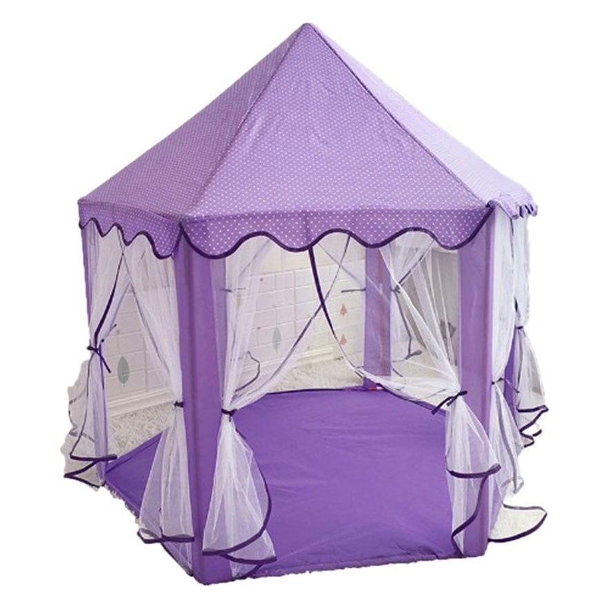 Tienda para niños tul carpa hexagonal tesoro decoración Tour Casa Princesa Tour Castillo puerta 120 diámetro 140 altura 140cm
