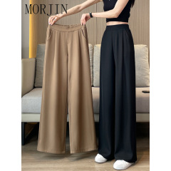 MORJIN 大きいサイズファット mm 150kg スーツパンツ女性の春と秋のハイウエストワイドレッグパンツ夏カジュアルストレートパンツ