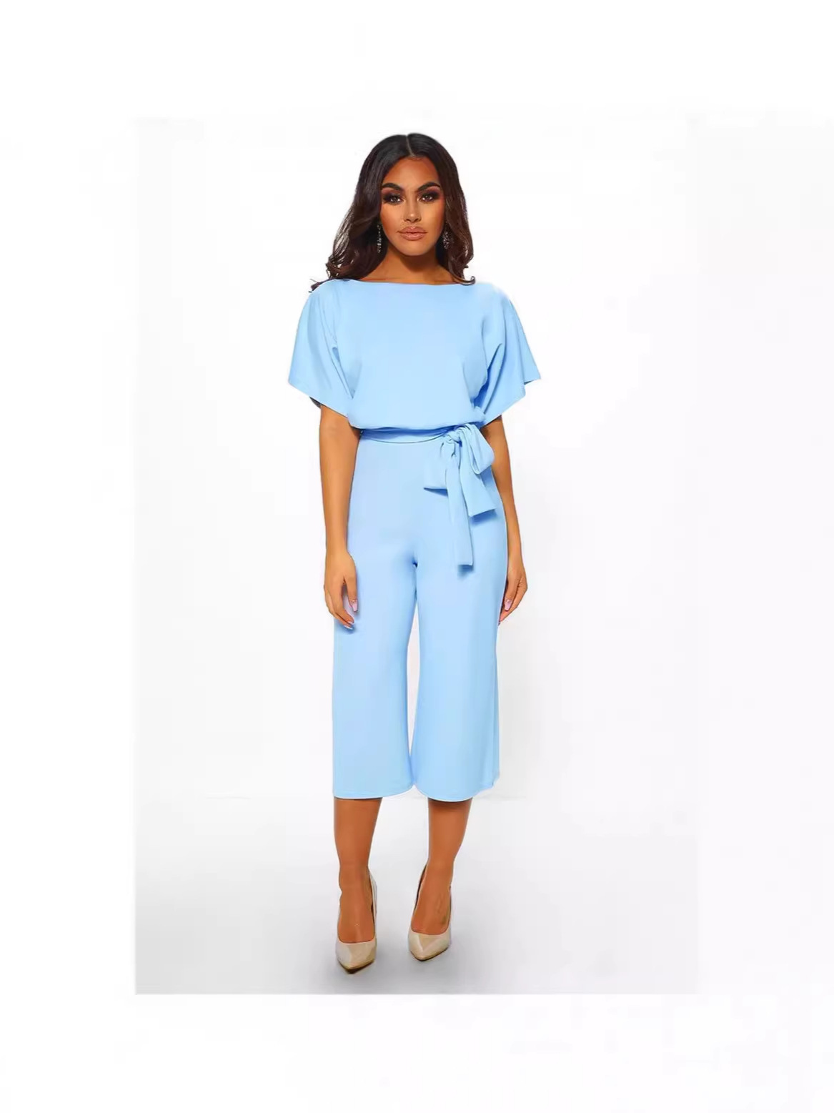 2026 comercio exterior transfronterizo de Europa y Estados Unidos ropa de mujer Amazon AliExpress de verano de moda de botón de correa de manga corta image 3