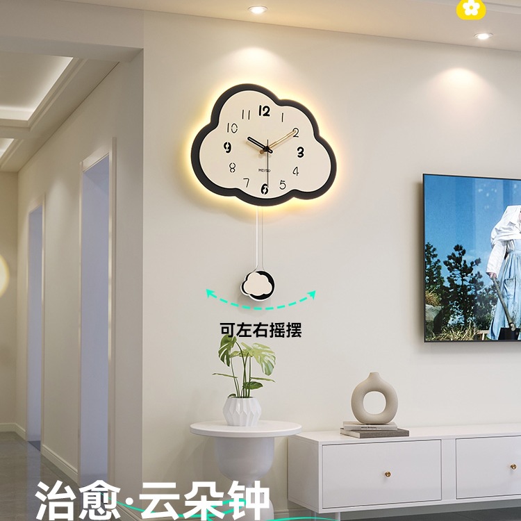 美世达创意挂钟客厅钟表2025新款网红装饰家用餐厅简约时钟挂表