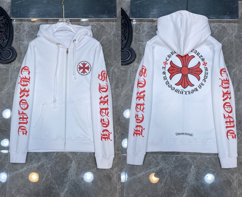 25ss正确版Chrome Hearts 克罗伈十字架连帽卫衣百搭潮流时尚批发|undefined
