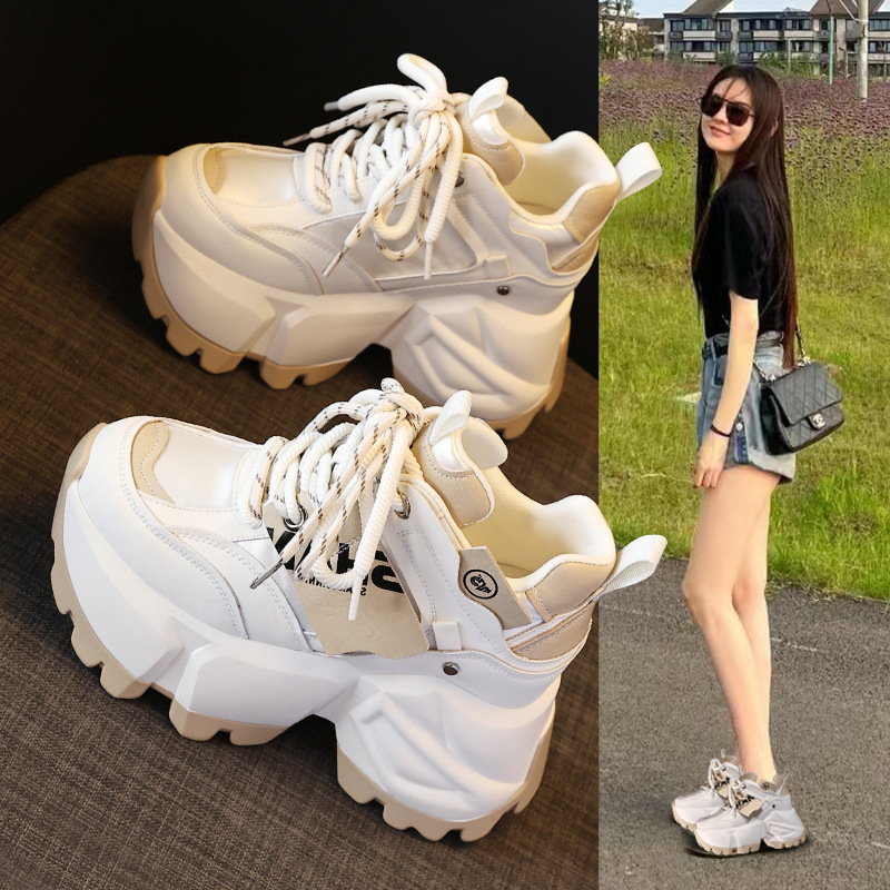 Giày sneaker chunky nữ đế dày độn cao thời trang — Màu đen