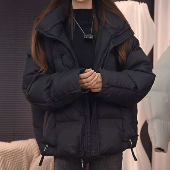 Сумка-молния одежда дикая корейская версия женского короткого зимнего теплого пуховика повседневная куртка утолщенная с капюшоном