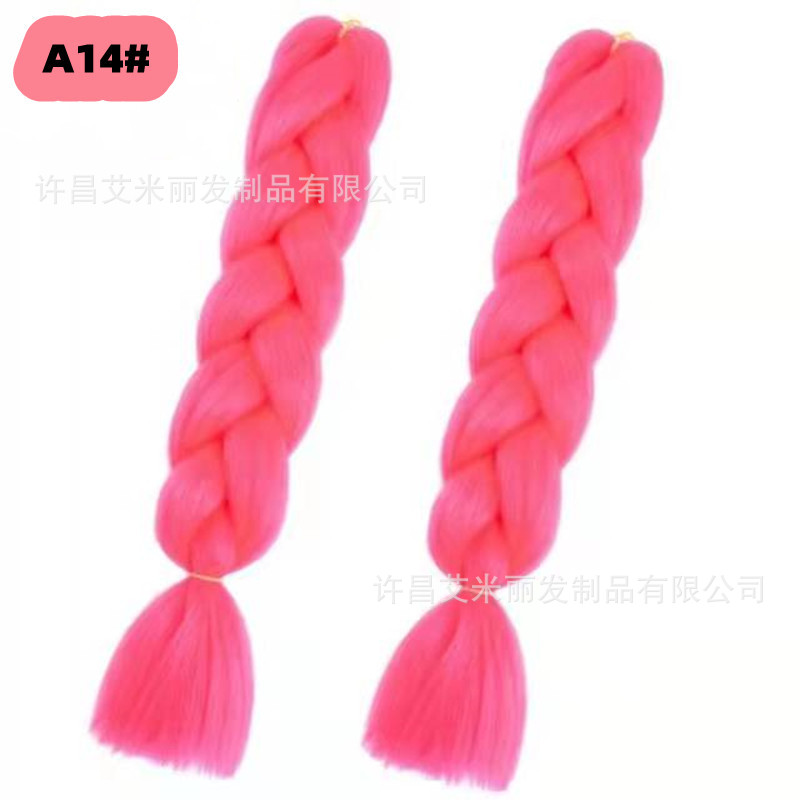 Trenzas africanas con cabello rosa渐 – materiales de alta temperatura, estilo boxeador