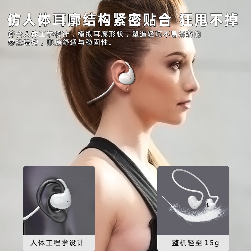 2025年新型Bluetoothイヤホン スポーツ ランニング用 オーバーイヤー型 非インイヤー型 超長時間バッテリー 高音質 完全ワイヤレス|undefined