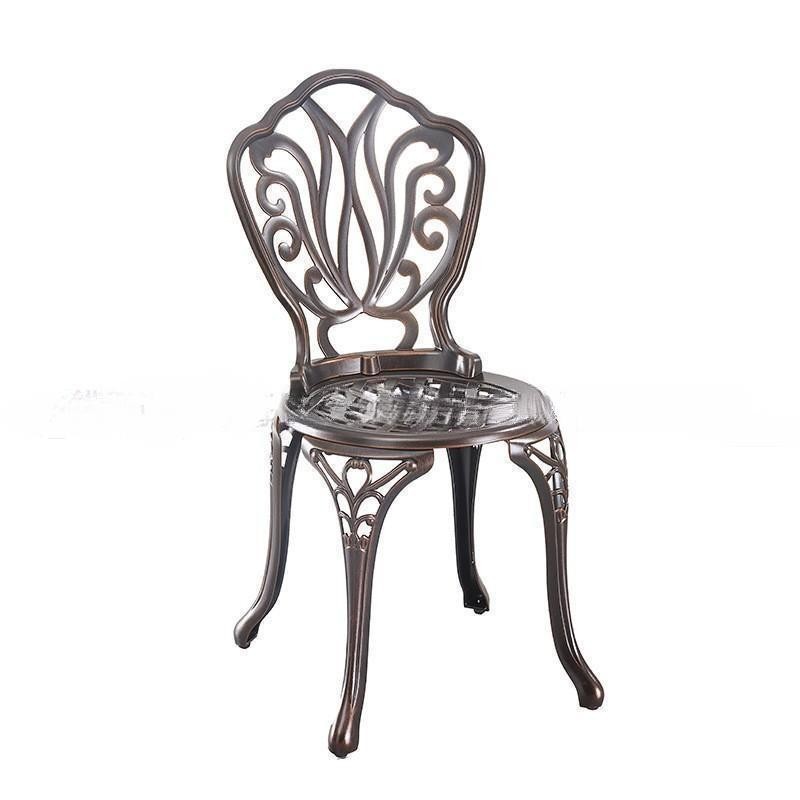 silla de aluminio fundido al aire libre silla de ocio al aire libre silla de jardín terraza mesa de comedor silla de hierro fundido a presión