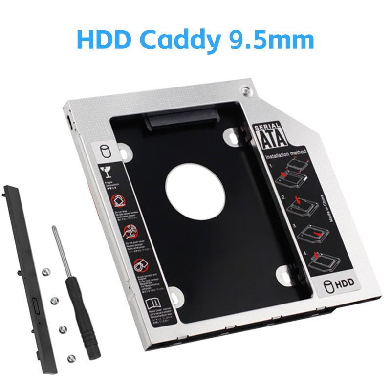 Soporte de disco duro de aluminio 12,7/9,5 portátil mecánico sata3SSD soporte de disco de estado sólido HDD Caddy