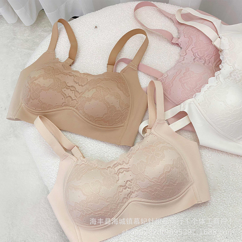 Lace latex silk underwear