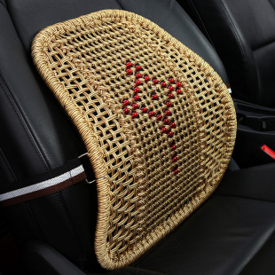 汽車腰靠車用靠背靠墊四季手編透氣座椅腰枕腰托辦公室支撐護腰墊