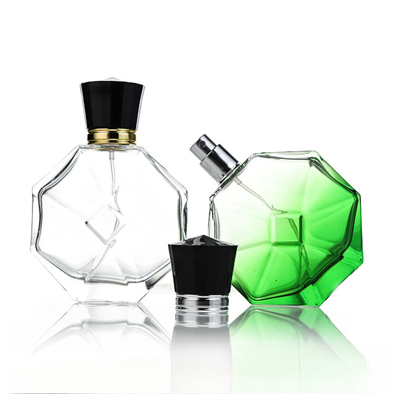 厂家分时尚精美装瓶喷雾瓶批发玻璃瓶纹理渐变色高档香水瓶