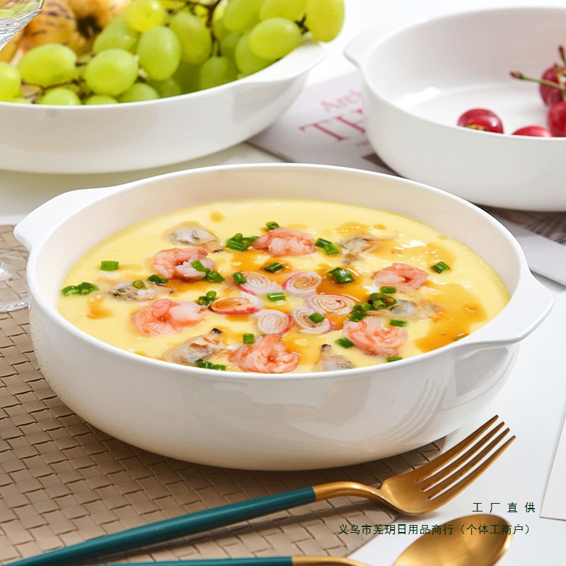 New style bone porcelain double ear soup bowl household air fryer…