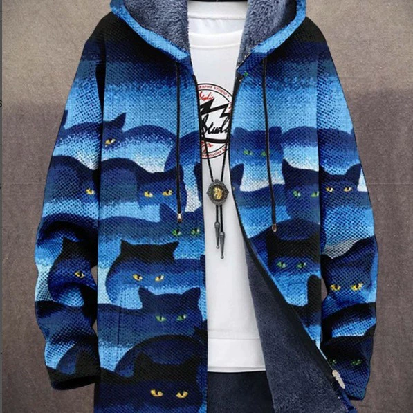 2023 Новый трансграничный свитер с длинными рукавами и капюшоном, мужская повседневная куртка с капюшоном с длинными рукавами, Европейская и американская 3D-цифровая печать