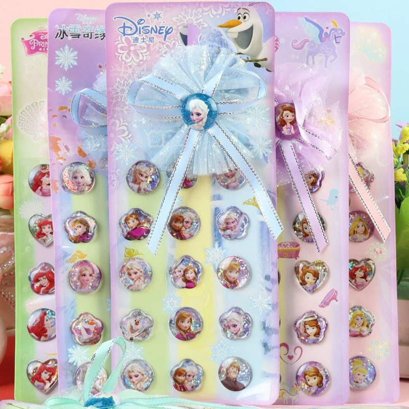 Детские наклейки с кристаллами и бриллиантами с кружевной шпилькой Замороженная принцесса самоклеящиеся декоративные 3D наклейки