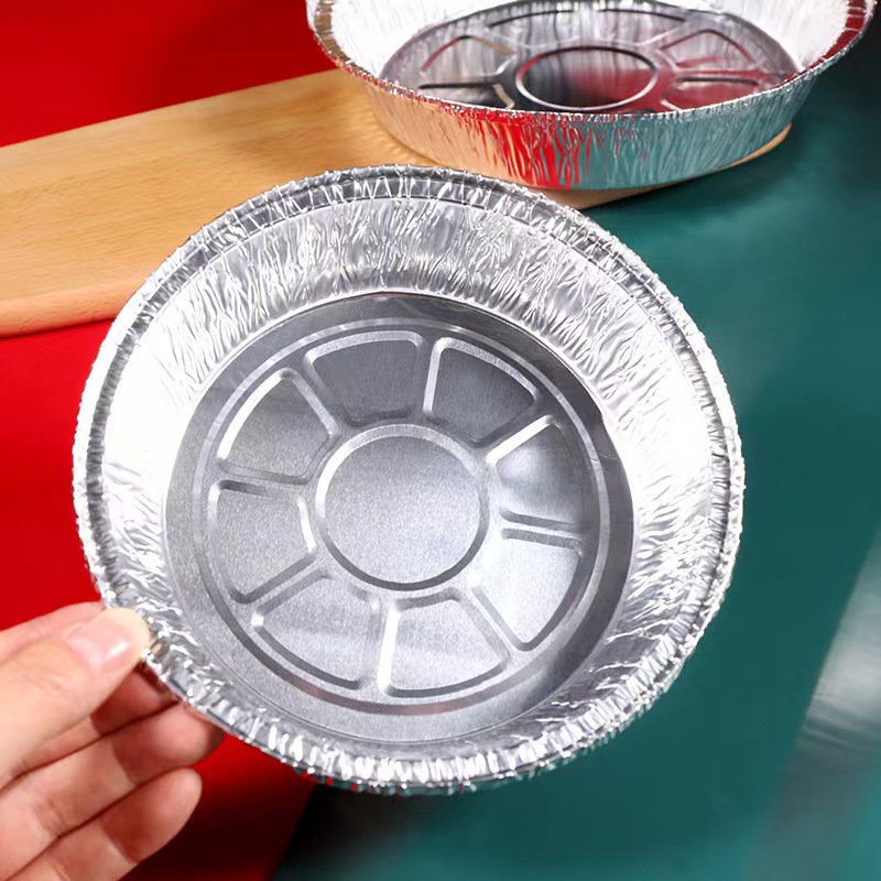 Thickened BBQ & Baking Aluminum Foil Oven Foil Paper, Oil-Proof Aluminum Bowls for Pizza Trays, Air Fryer&ndash;Specific Foil Bowls