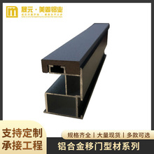 北欧移门衣柜铝合金铝材喷涂半隐包覆移门铝材边框衣柜推拉门型材