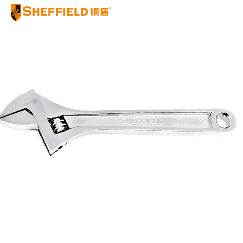 钢盾S016906重型铬钒钢活扳手多功能活动扳手6/8/10/12英寸