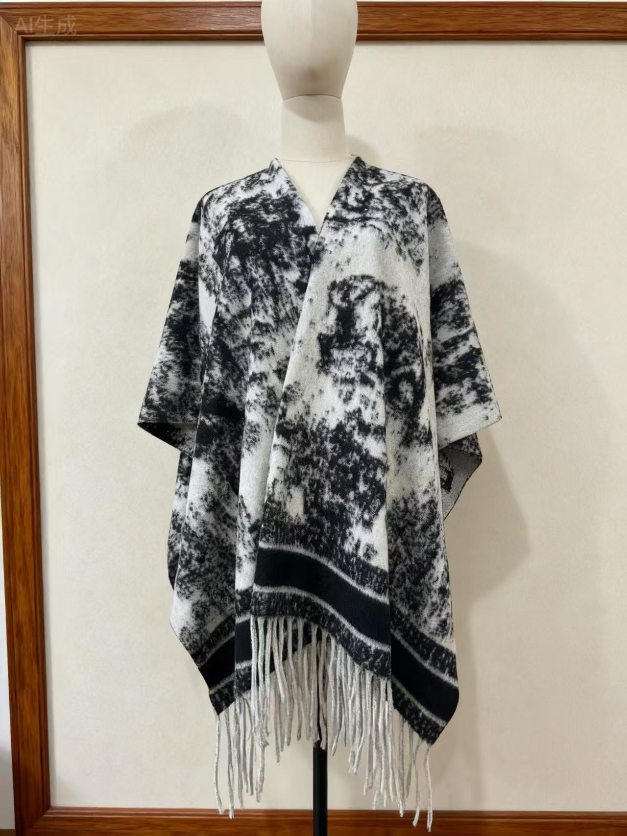 (폭발) 흑백 수묵화