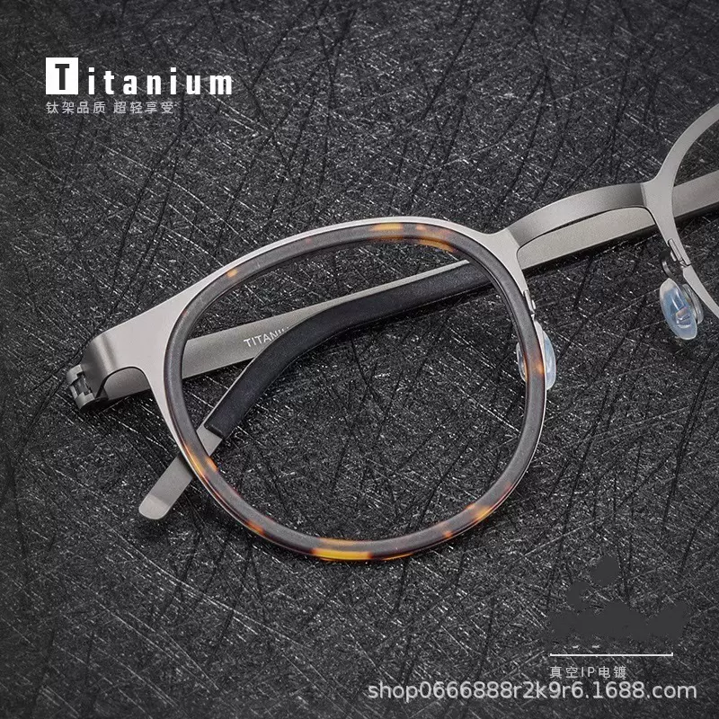 老花镜纯钛复古玳瑁老花眼镜男士多焦点看远近高清中老年高档花镜