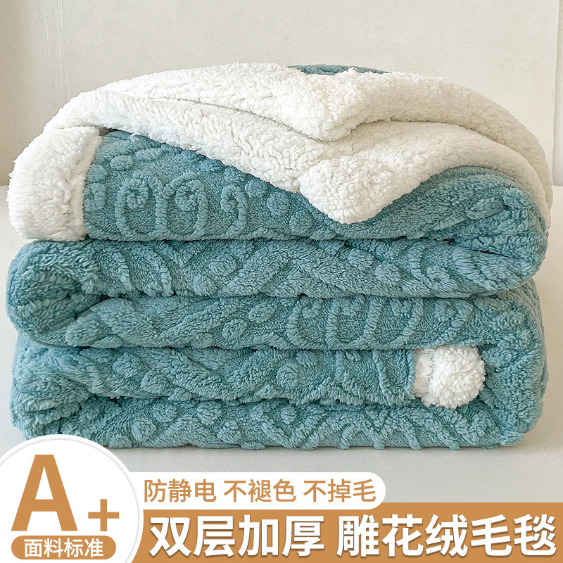 Grossed leche mantas de lana de doble cara mantas de lana de coral sábanas de lana de una sola pieza de dormitorio para estudiantes una sola manta de siesta