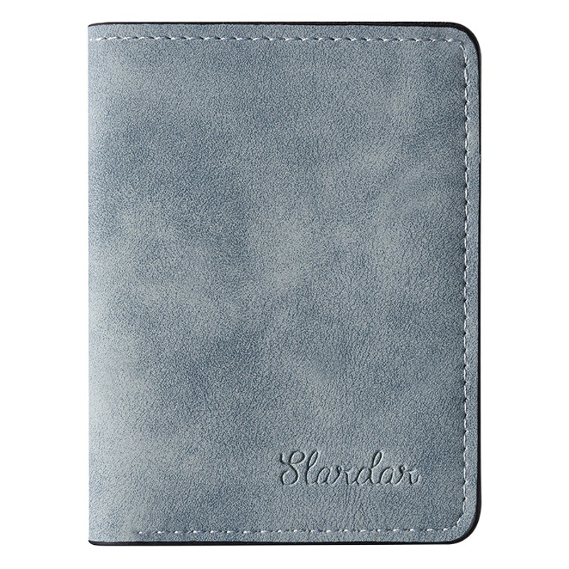 Ultra-thin Mini Small Wallet Men's Short Student Men's Card Holder Driver's License Wallet Young Men's Vertical Wallet Soft