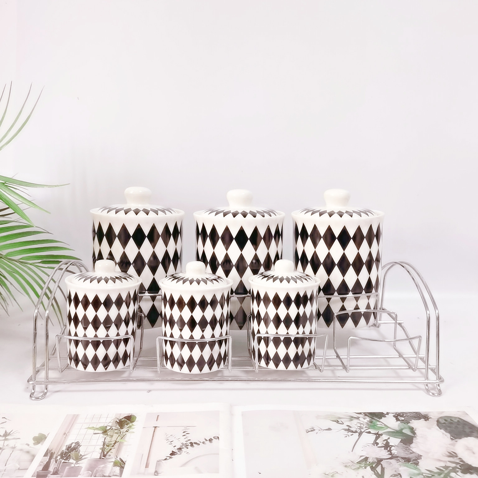 Venta directa de fábrica exportación transfronteriza exportación cerámica sellado tarro condimento tarro cocina almacenamiento tarro café té tarro