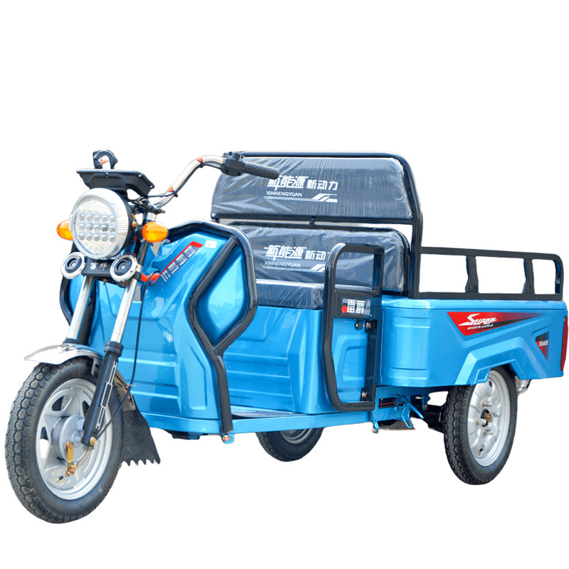 Triciclo eléctrico agrícola de carga Wang 72V hogar de alta potencia expresa de cabina de entrega de personas mayores