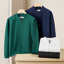 飞行员夹克棒球服纯色立领商务男工作服风衣工装外套刺绣定制logo