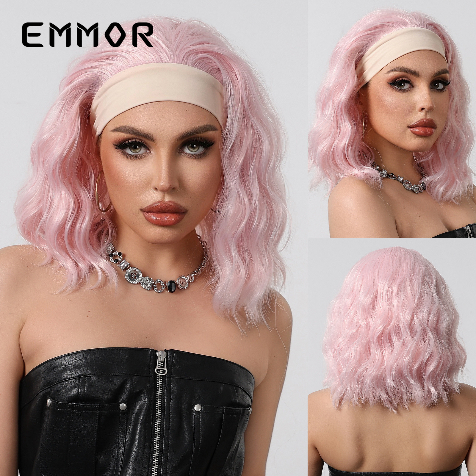 Peluca de estilo europeo y americano transfronterizo para mujer, cinta para el cabello gris, rizado latinoamericano, cabello largo y rizado, elegante, esponjoso y blanco, cubierta para el cabello completo, wigs