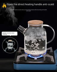 高硼硅玻璃壺 耐熱冷水壺 大容量直火壺創意煮水果茶壺套裝茶具